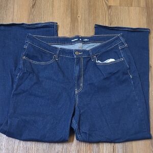 OLNAVY Dark Blue Boot Cut Jeans used  good condition zise 16 wide leg
